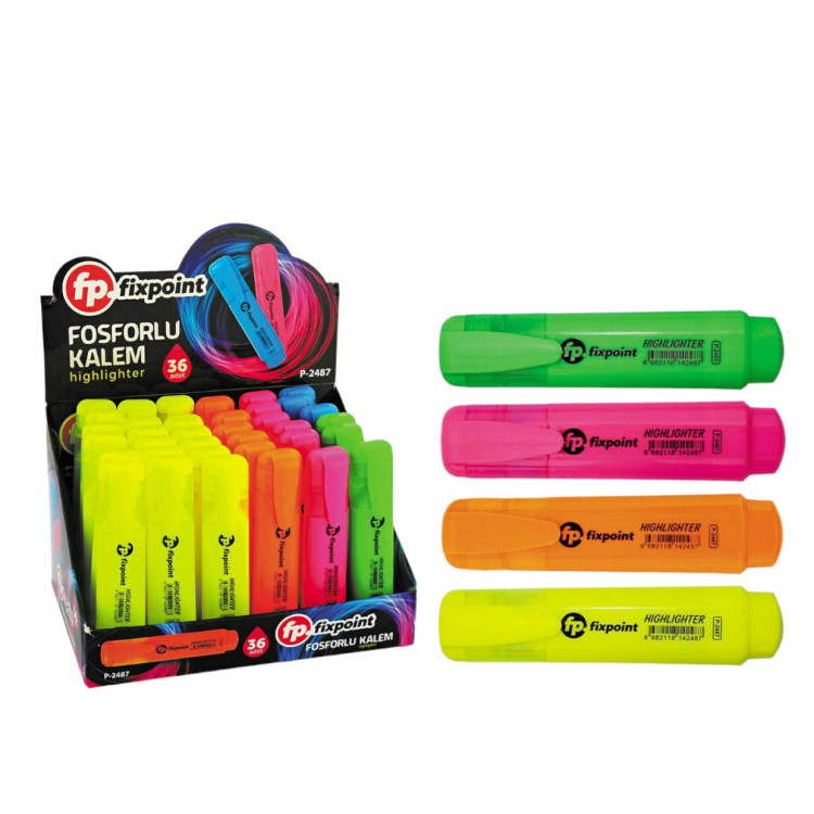 FİXPOİNT P-2487 FOSFORLU İŞARET KALEM 36LI
