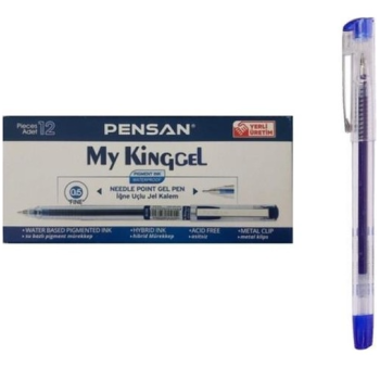 PENSAN 6405 MY KİNGGEL 0.5 İĞNE UÇLU JEL PİLOT KALEM (BOX12) MAVİ -imza PENSAN 6405 MY KİNGGEL 0.5 İĞNE UÇLU JEL PİLOT KALEM (BOX12) MAVİ -imza