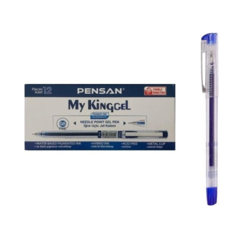 PENSAN 6405 MY KİNGGEL 0.5 İĞNE UÇLU JEL PİLOT KALEM (BOX12) MAVİ -imza