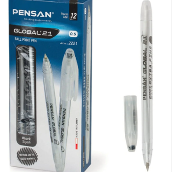 PENSAN 2221 GLOBAL TÜKENMEZ KALEM SİYAH 0.5MM 12Lİ PENSAN 2221 GLOBAL TÜKENMEZ KALEM SİYAH 0.5MM 12Lİ