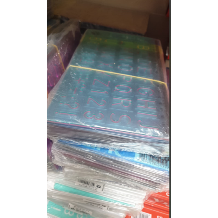 ARK 121 HARF ŞABLONU CETVEL 20CM 24LÜ