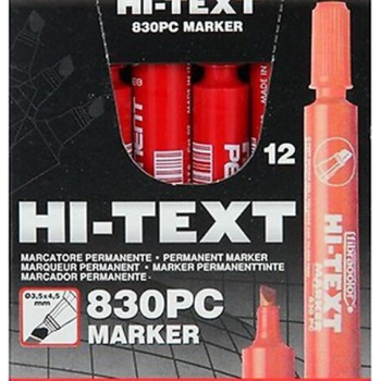 Hİ-TEXT 830PC KOLİ KALEMİ KESİK UÇ 12Lİ KIRMIZI Hİ-TEXT 830PC KOLİ KALEMİ KESİK UÇ 12Lİ KIRMIZI