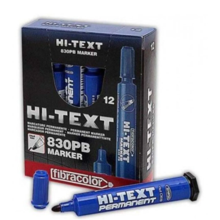 Hİ-TEXT 830PB KOLİ KALEMİ YUVARLAK UÇ 12Lİ MAVİ