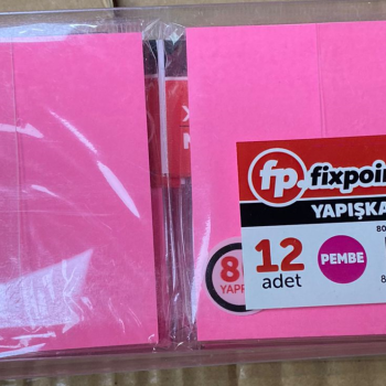 FİXPOİNT P-3743 POST-İT YAPIŞKANLI KAĞIT 80YP KARE PEMBE (BOX12) *k FİXPOİNT P-3743 POST-İT YAPIŞKANLI KAĞIT 80YP KARE PEMBE (BOX12) *k