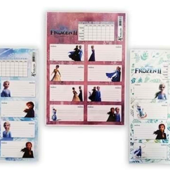 FROZEN 3LÜ DERS PROGRAMLI OKUL ETİKETİ (BOX50) KESKİN COLOR 220130-33 FROZEN 3LÜ DERS PROGRAMLI OKUL ETİKETİ (BOX50) KESKİN COLOR 220130-33