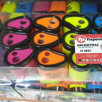 FİXPOİNT P-2340 DAMLA ÇİFT HAZNELİ KALEMTRAŞ (BOX12) #2 FİXPOİNT P-2340 DAMLA ÇİFT HAZNELİ KALEMTRAŞ (BOX12) #2