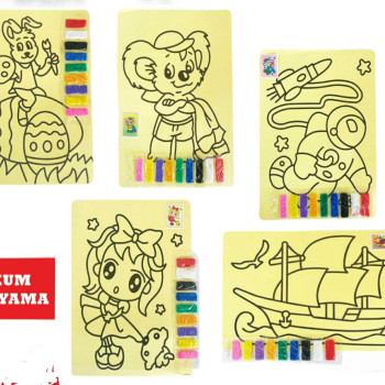 BÜYÜK (A4)  RESİMLİ KUM BOYAMA (BOX10) BÜYÜK (A4)  RESİMLİ KUM BOYAMA (BOX10)