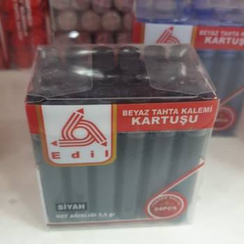 EDİL EL-0012 TAHTAKALEMİ KARTUŞU SİYAH (BOX24)