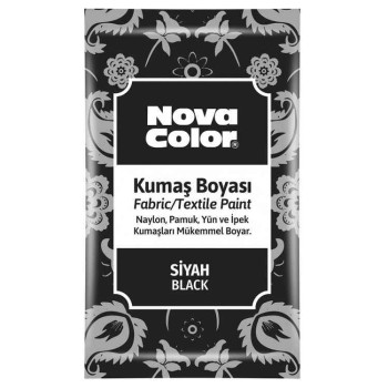 NOVACOLOR NC-904 TOZ KUMAŞ BOYASI 12GR (BOX12) SİYAH NOVACOLOR NC-904 TOZ KUMAŞ BOYASI 12GR (BOX12) SİYAH