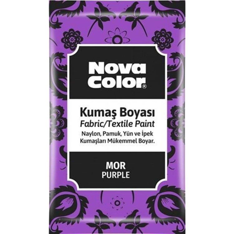 NOVACOLOR NC-907 TOZ KUMAŞ BOYASI 12GR (BOX12) MOR