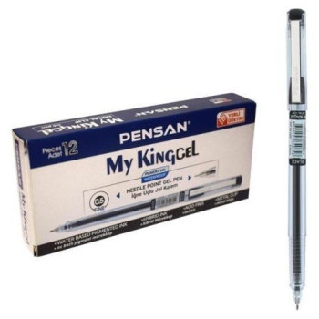 PENSAN 6405 MY KİNGGEL 0.5 İĞNE UÇLU JEL PİLOT KALEM (BOX12) SİYAH -imza PENSAN 6405 MY KİNGGEL 0.5 İĞNE UÇLU JEL PİLOT KALEM (BOX12) SİYAH -imza