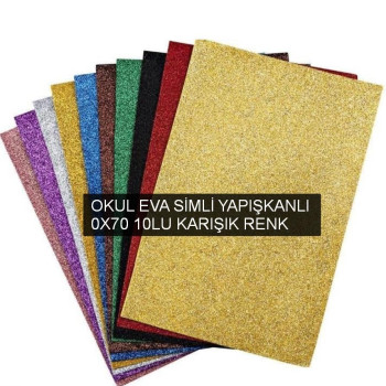 OKUL EVA SİMLİ YAPIŞKANLI 50X70 10LU KARIŞIK RENK OKUL EVA SİMLİ YAPIŞKANLI 50X70 10LU KARIŞIK RENK