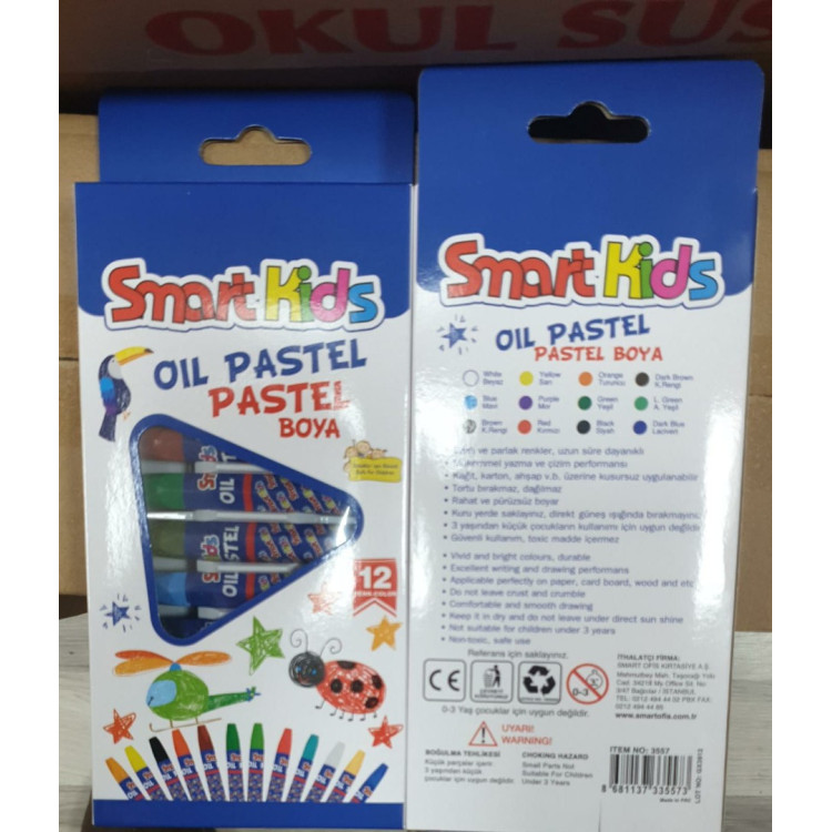 SMARTKİDS 3557 PASTEL BOYA 12 RENK *144