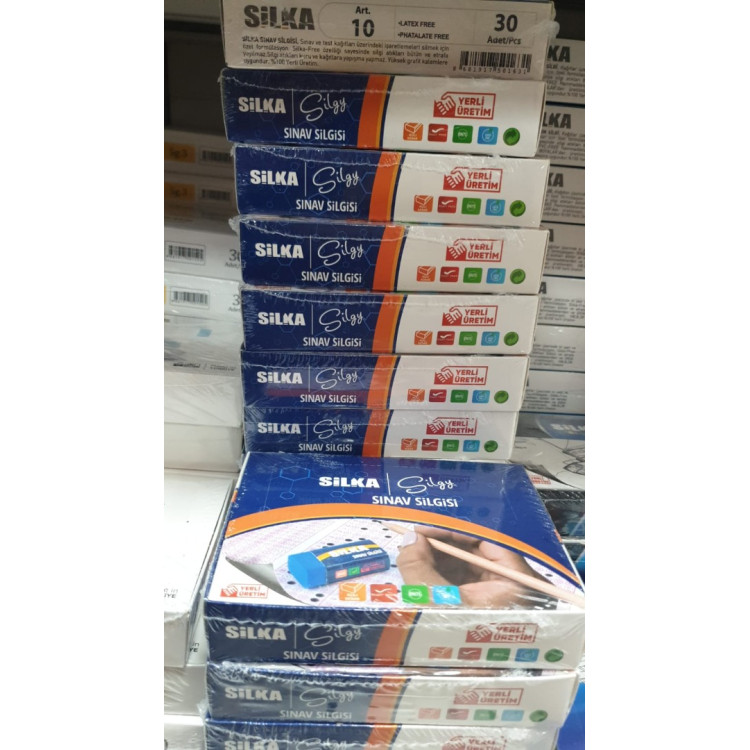 Silka ART-10 Mavi Sınav Silgisi (BOX30) *S