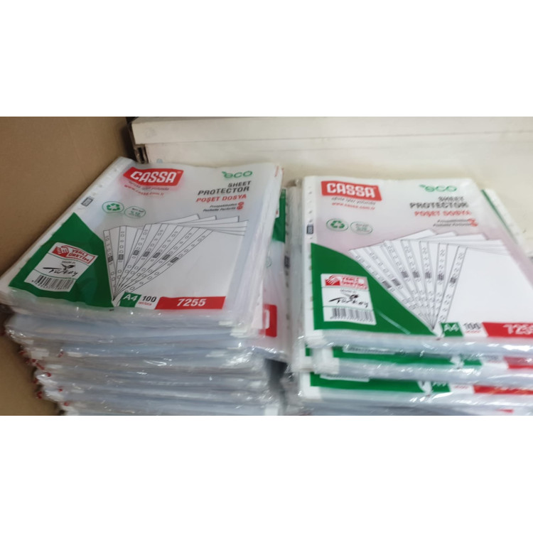 CASSA 7255 ECO POŞET DOSYA 35MİC 100LÜ FÖY ŞEFFAF