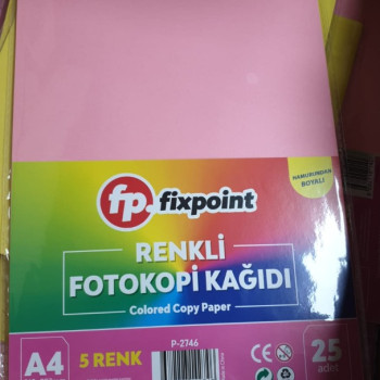 FİXPOİNT P-2746 RENKLİ FOTOKOPİ KAĞIDI (BOX25) 5RENK #2 FİXPOİNT P-2746 RENKLİ FOTOKOPİ KAĞIDI (BOX25) 5RENK #2