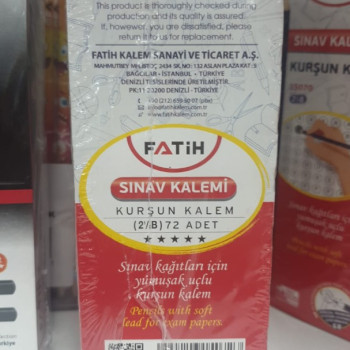 Fatih 150723 Sınav Kurşun Kalemi (2,5B) (BOX72) Fatih 150723 Sınav Kurşun Kalemi (2,5B) (BOX72)