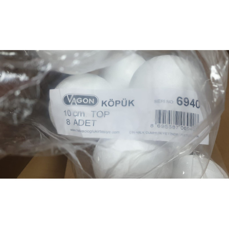 STRAFOR 6940 KÖPÜK TOP 10CM 8Lİ /VAGON