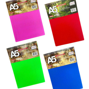 PASTEL A5 SPİRALLİ PP KAPAK BLOKNOT DEFTERİ KARELİ (BOX6) #2 PASTEL A5 SPİRALLİ PP KAPAK BLOKNOT DEFTERİ KARELİ (BOX6) #2