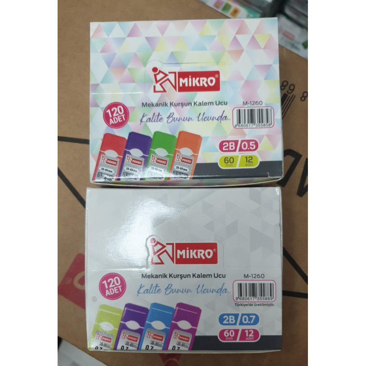 MİKRO M-1260 MİN 0.5 120Lİ TÜP 60MM VERSATİL UÇ (BOX12)
