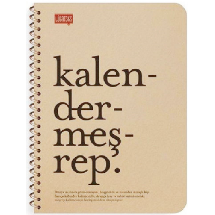 KRAFT KAPAK SPİRALLİ ÇİZGİLİ DEFTER 16X22CM 80YP -KALENDERMEŞREP-