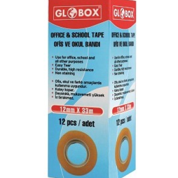 GLOBOX 6953 ŞEFFAF PARA BANT 12x33 12Lİ GLOBOX 6953 ŞEFFAF PARA BANT 12x33 12Lİ