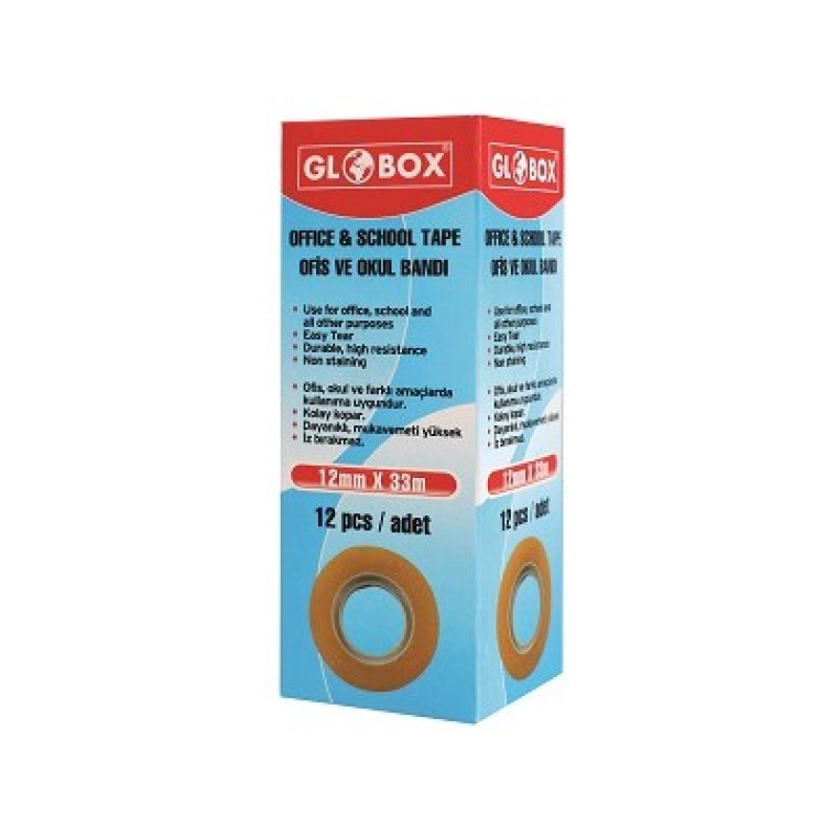 GLOBOX 6953 ŞEFFAF PARA BANT 12x33 12Lİ