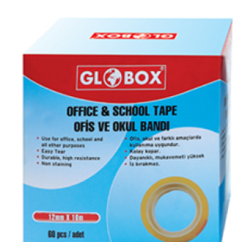 GLOBOX 6951 ŞEFFAF PARA BANT 12x10 12Lİ