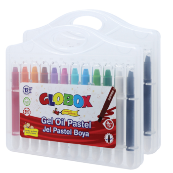 GLOBOX 3259 ÇANTALI ÇEVİRMELİ JEL PASTEL BOYA (BOX12)