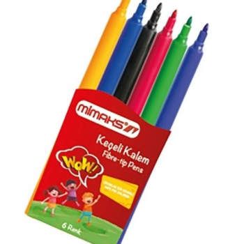 MİMAKS FK-8906 KEÇELİ KALEM 6RENK 12Lİ MİMAKS FK-8906 KEÇELİ KALEM 6RENK 12Lİ