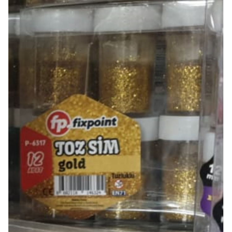 FİXPOİNT P-6317  TOZ SİM ALTIN RENK 12Lİ