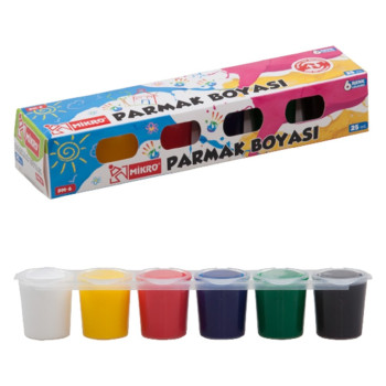 MİKRO PM-6 22ML PARMAK BOYA ŞİŞE 6 RENK #2 MİKRO PM-6 22ML PARMAK BOYA ŞİŞE 6 RENK #2