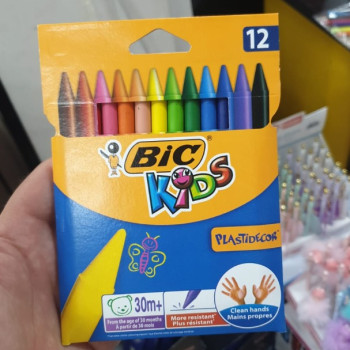 BİC KİDS PLASTİDECOR PASTEL MUM BOYA 12 RENK