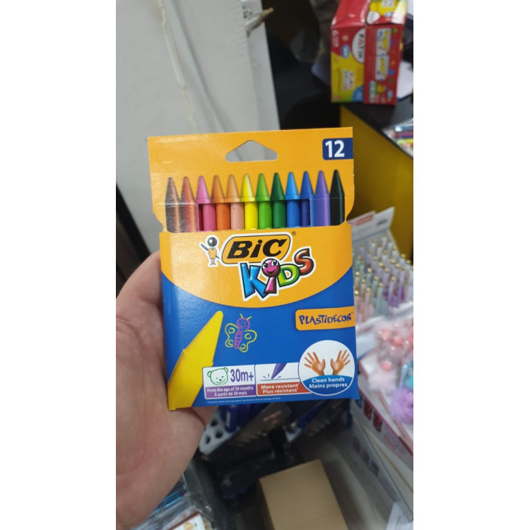 BİC KİDS PLASTİDECOR PASTEL MUM BOYA 12 RENK