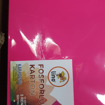 LİNO FOSFORLU KARTON 50X70 175 GR 5 RENK (BOX10) LİNO FOSFORLU KARTON 50X70 175 GR 5 RENK (BOX10)