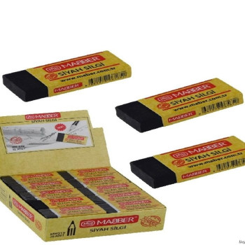 MABBER MB019 SOFT SİYAH SİLGİ 30LU MABBER MB019 SOFT SİYAH SİLGİ 30LU