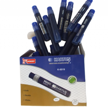 MİKRO K-6019 TAHTAKALEMİ KARTUŞU MAVİ (BOX24) MİKRO K-6019 TAHTAKALEMİ KARTUŞU MAVİ (BOX24)