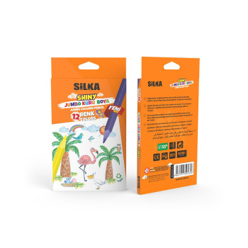 SİLKA JUMBO ÜÇGEN KURU BOYA 12 RENK (BOX12) *K SİLKA JUMBO ÜÇGEN KURU BOYA 12 RENK (BOX12) *K