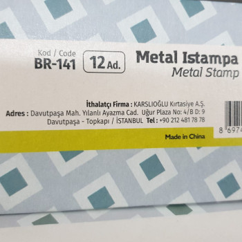 BRONS BR-141 NO:3 METAL ISTAMPA 12Lİ BRONS BR-141 NO:3 METAL ISTAMPA 12Lİ