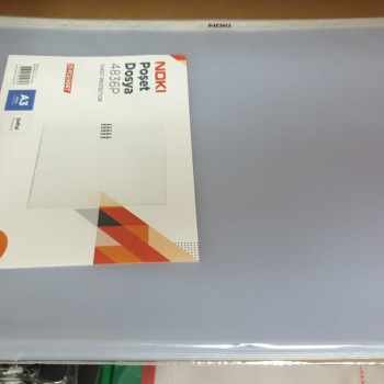 Noki 4836-P Delikli Şeffaf Poşet Dosya A3 Dikey 25'li Paket Noki 4836-P Delikli Şeffaf Poşet Dosya A3 Dikey 25'li Paket