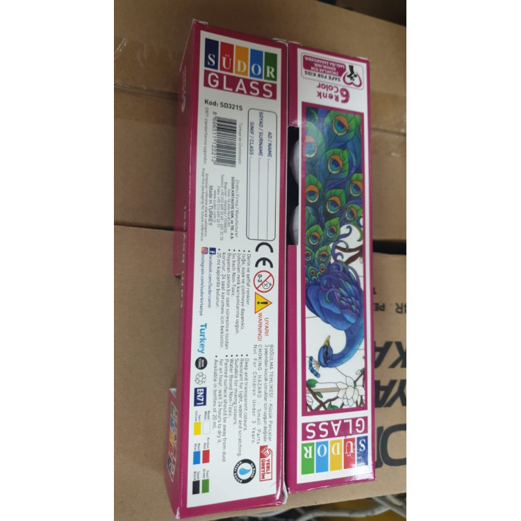 SÜDOR SD321S 6 RENK CAM BOYA ŞİŞE
