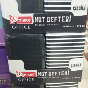 MİKRO OFİCCE OFC-02 NOT DEFTERİ ÇİZGİLİ 80GR 80YP 24LÜ *K MİKRO OFİCCE OFC-02 NOT DEFTERİ ÇİZGİLİ 80GR 80YP 24LÜ *K