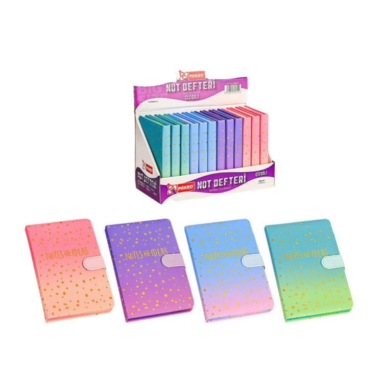 MİKRO MG-01 NOT DEFTERİ ÇİZGİLİ 80GR 112YP. 12Lİ