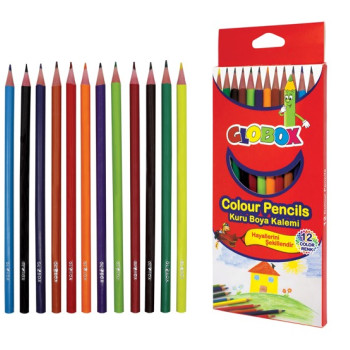 GLOBOX 6897 KURU BOYA UZUN 12 RENK (BOX12) #2 GLOBOX 6897 KURU BOYA UZUN 12 RENK (BOX12) #2