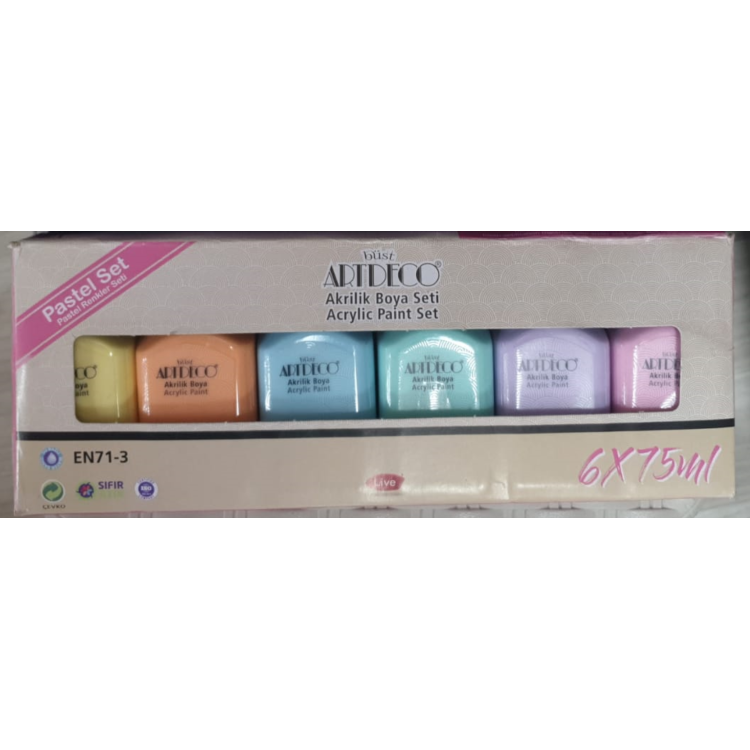ARTDECO Y-0701-AS2 AKRİLİK BOYA SETİ 6LI 75ML PASTEL