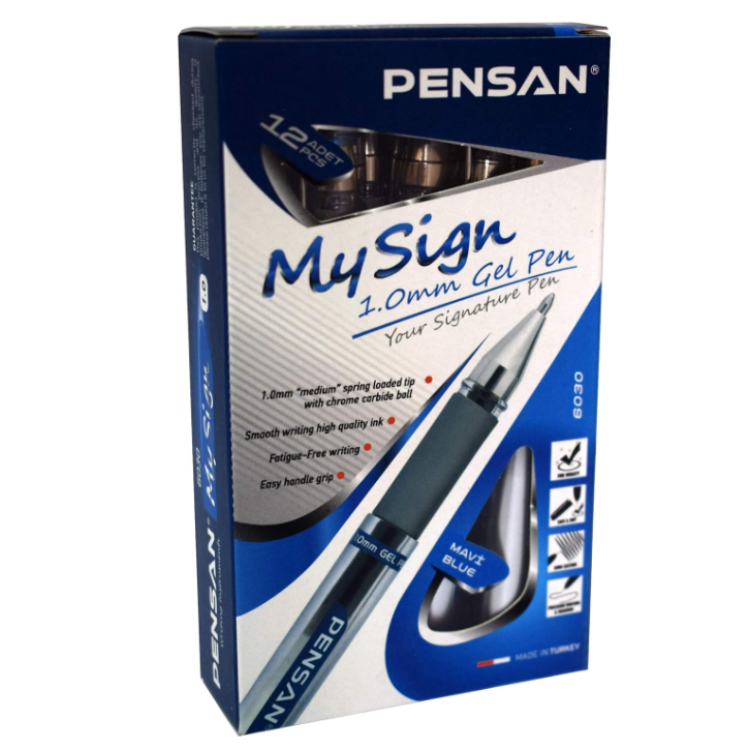 PENSAN 6030-M MY-SİNG 1.0mm JEL KALEM MAVİ 10LU