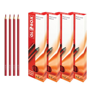 GLOBOX 2594 KIRMIZI KURŞUN KALEM 144LÜ GLOBOX 2594 KIRMIZI KURŞUN KALEM 144LÜ