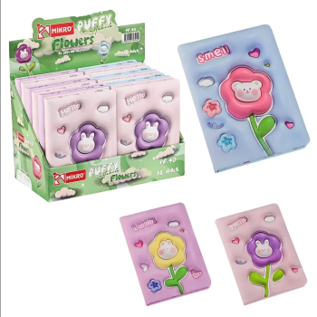 MİKRO PUFFY PF-40 FLOWERS 13X18CM NOT DEFTERI 12'Lİ MİKRO PUFFY PF-40 FLOWERS 13X18CM NOT DEFTERI 12'Lİ