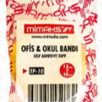 MİMAKS TP-10 12MMX10MT PARA OKUL BANT (BOX36) #2 MİMAKS TP-10 12MMX10MT PARA OKUL BANT (BOX36) #2