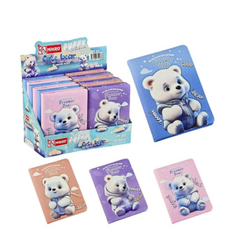 MİKRO PUFFY PF-20 CUTE BEAR 13X18CM NOT DEFTERI 96YP 12'Lİ MİKRO PUFFY PF-20 CUTE BEAR 13X18CM NOT DEFTERI 96YP 12'Lİ
